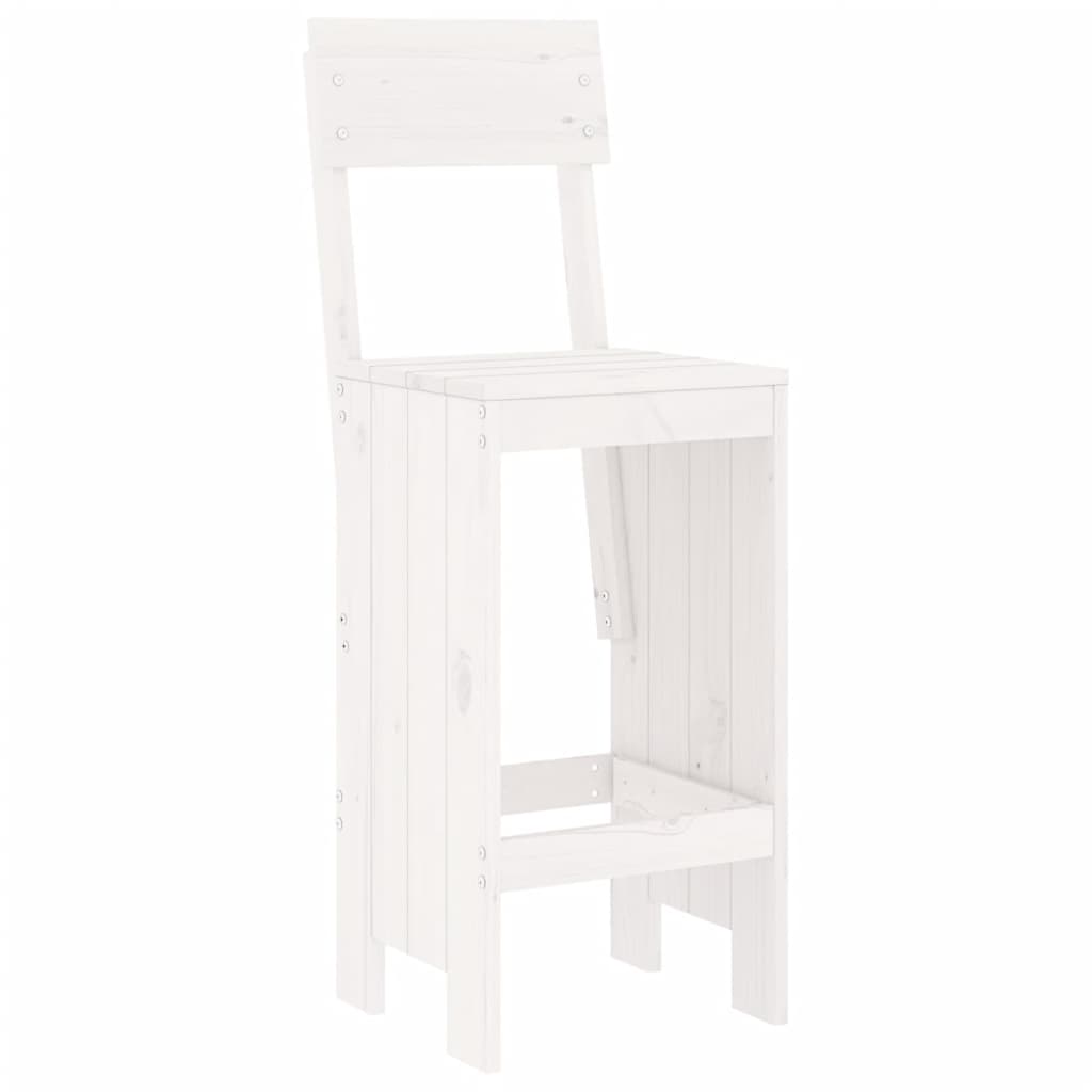 Barkrakker 2 stk hvit 40x48,5x115,5 cm heltre furu
