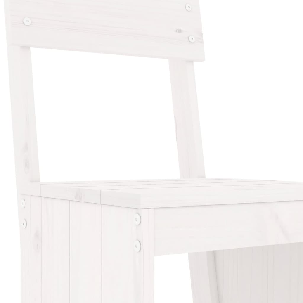 Barkrakker 2 stk hvit 40x48,5x115,5 cm heltre furu
