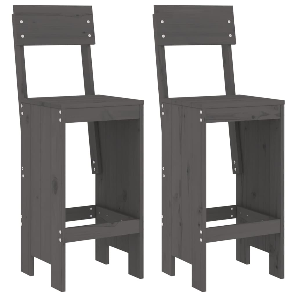 Barkrakker 2 stk grå 40x48,5x115,5 cm heltre furu