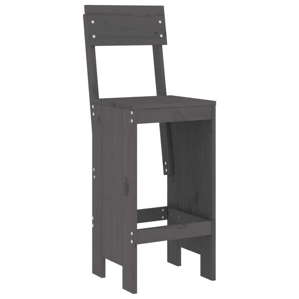 Barkrakker 2 stk grå 40x48,5x115,5 cm heltre furu