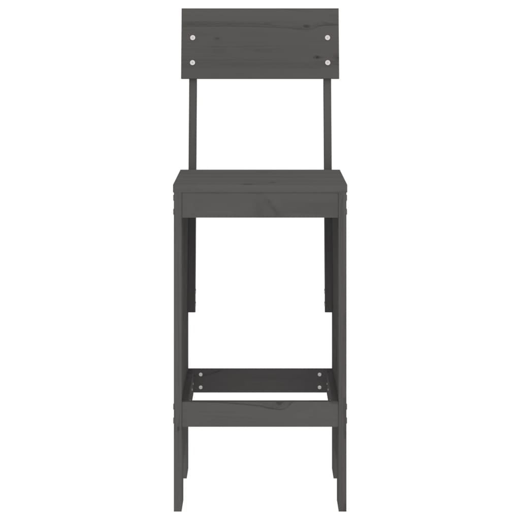 Barkrakker 2 stk grå 40x48,5x115,5 cm heltre furu