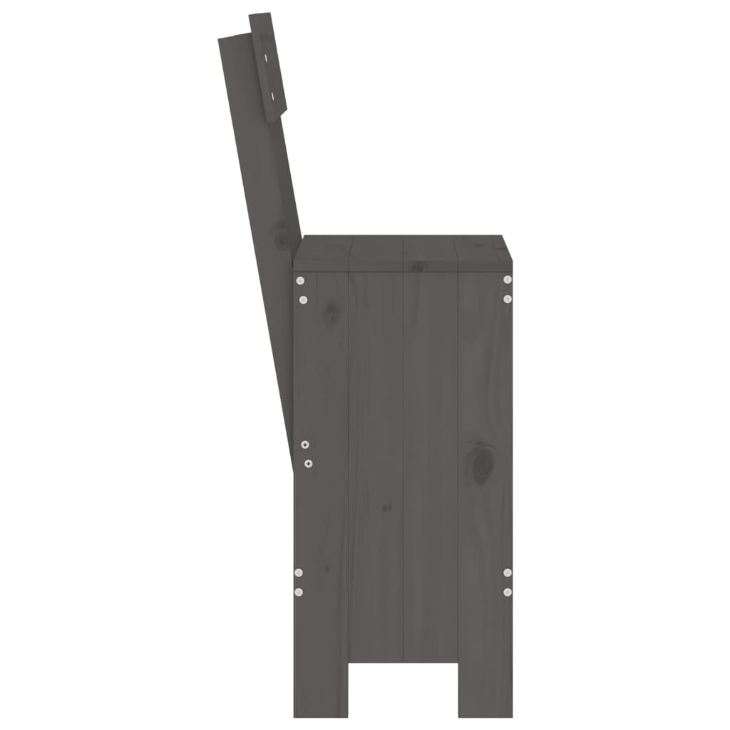 Barkrakker 2 stk grå 40x48,5x115,5 cm heltre furu