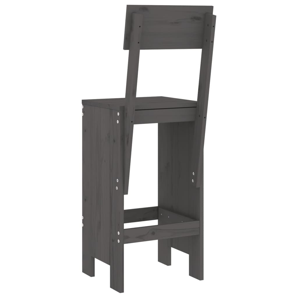 Barkrakker 2 stk grå 40x48,5x115,5 cm heltre furu
