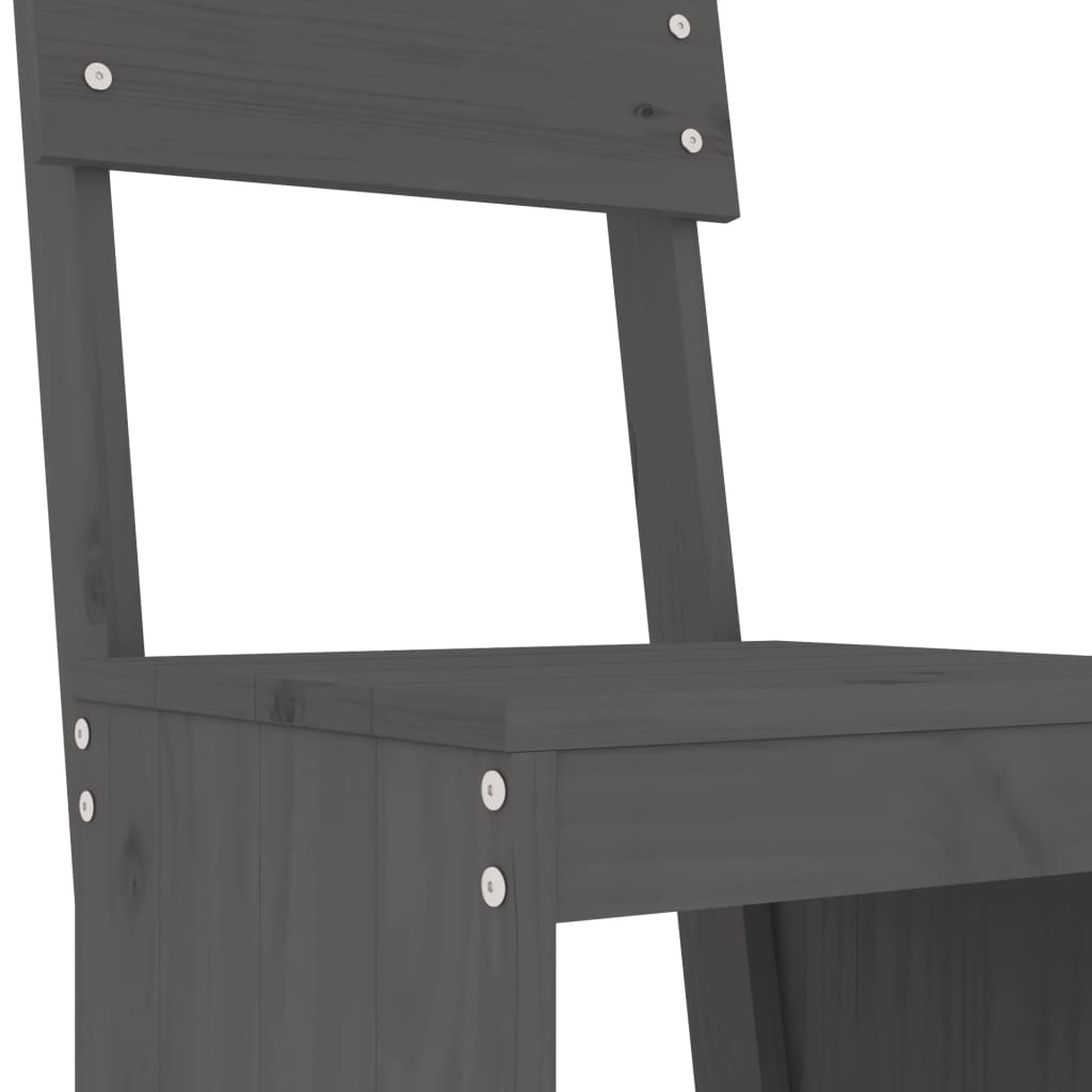 Barkrakker 2 stk grå 40x48,5x115,5 cm heltre furu