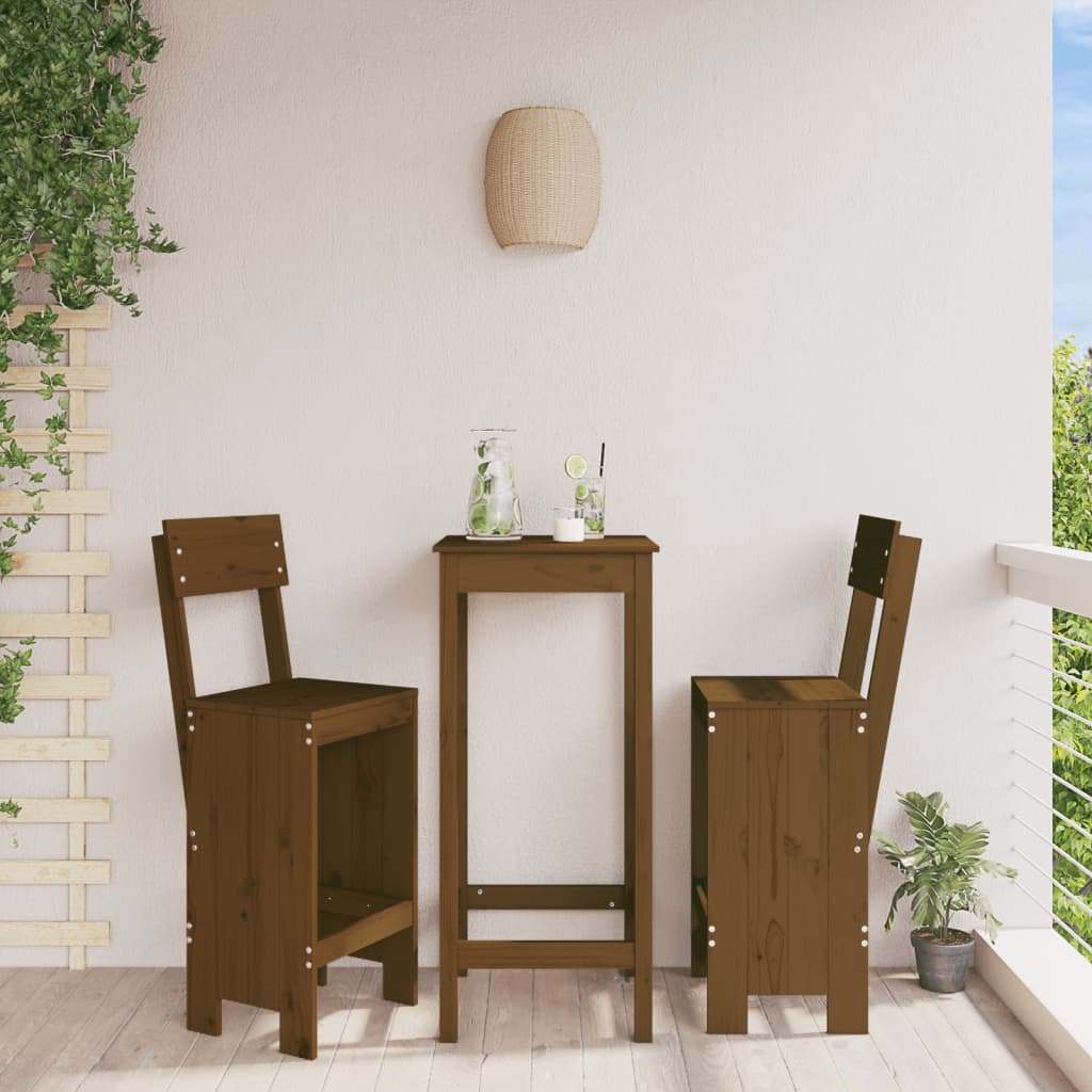 Barkrakker 2 stk honningbrun 40x48,5x115,5 cm heltre furu