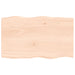 Bordplate 100x60x2 cm ubehandlet heltre eik naturlig kant