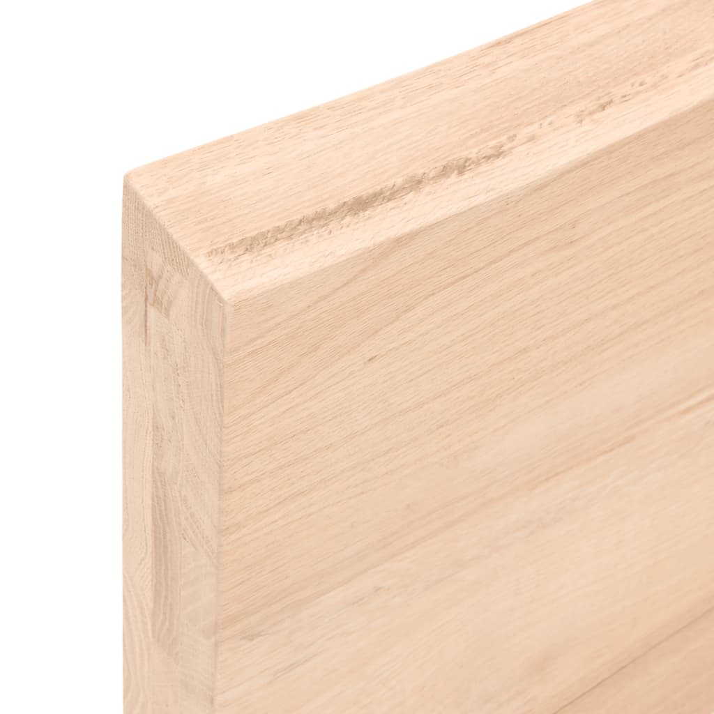 Bordplate 180x40x(2-6) cm ubehandlet heltre eik naturlig kant