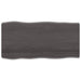 Bordplate mørkegrå 100x50x6 cm behandlet eik naturlig kant