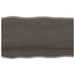 Bordplate mørkegrå 100x60x4 cm behandlet eik naturlig kant