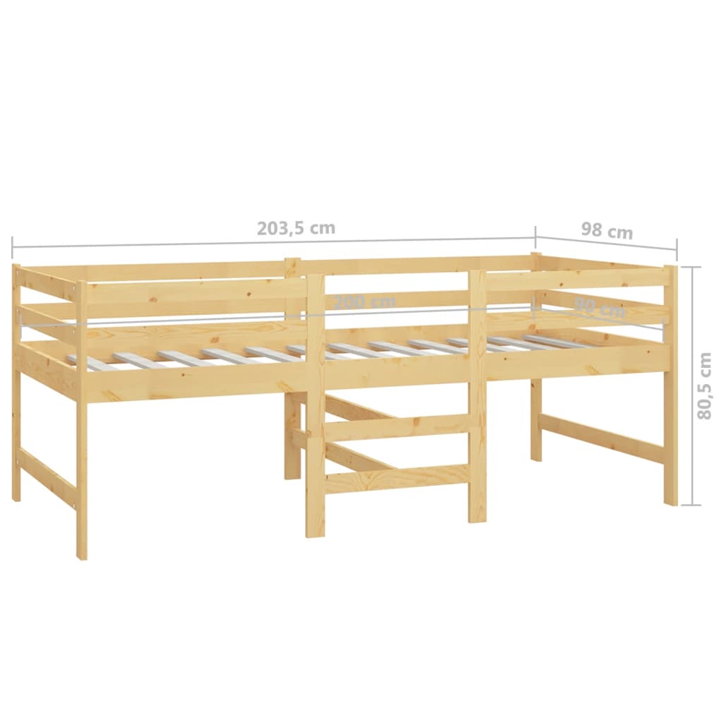 Sengeramme uten madrass 90x200 cm heltre furu