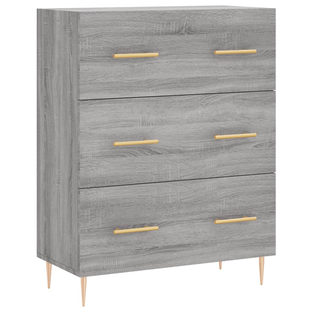 Skjenk grå sonoma 69,5x34x90 cm konstruert tre