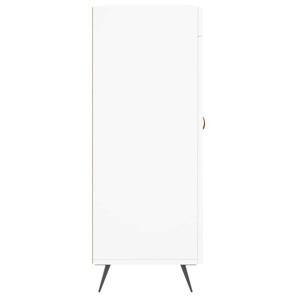 Skjenk hvit 69,5x34x90 cm konstruert tre