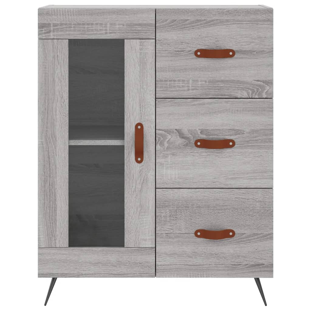 Skjenk grå sonoma 69,5x34x90 cm konstruert tre