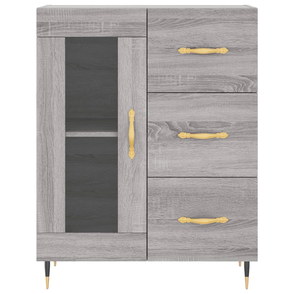 Skjenk grå sonoma 69,5x34x90 cm konstruert tre