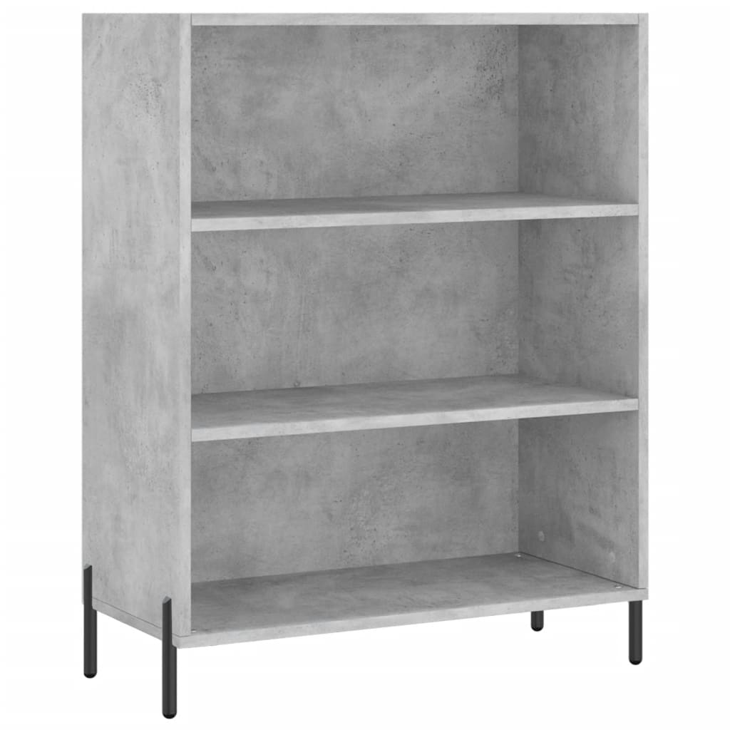 Hylle betonggrå 69,5x32,5x90 cm konstruert tre