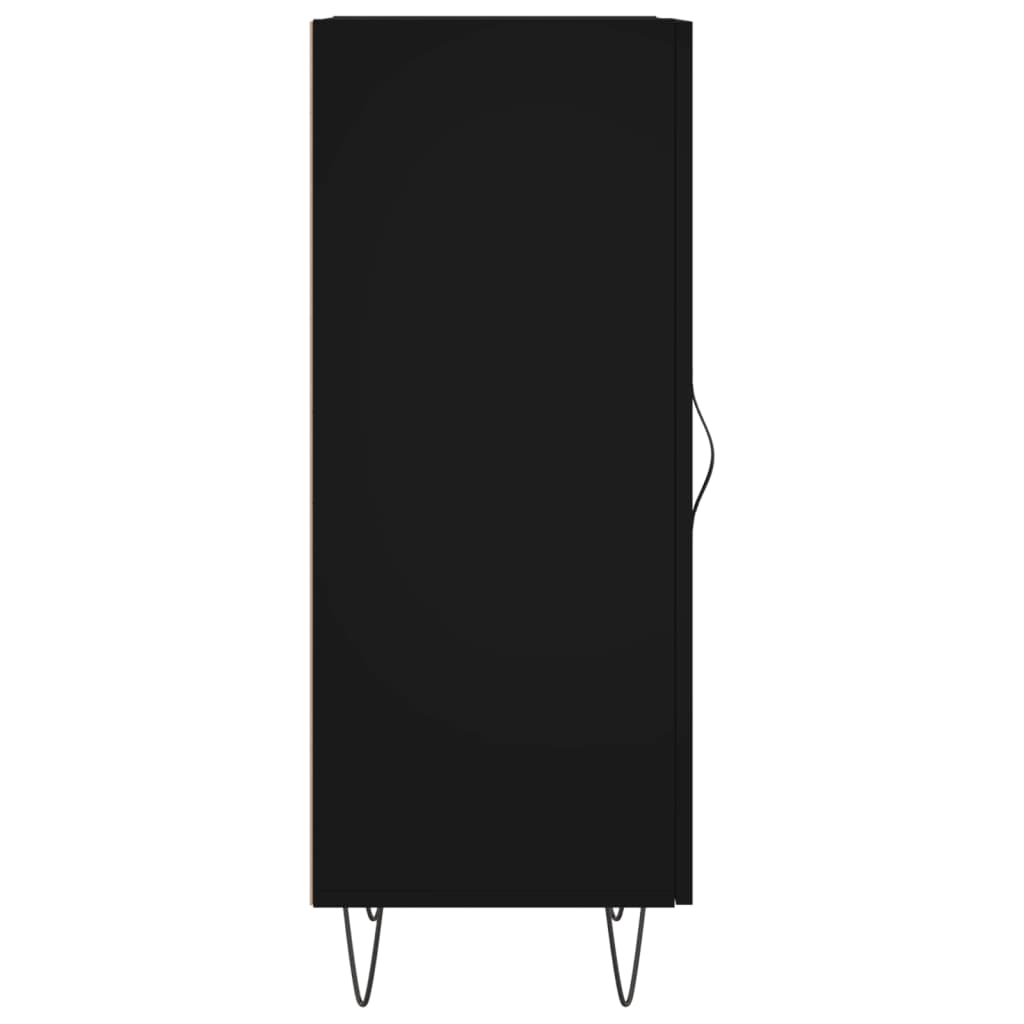 Skjenk svart 34,5x34x90 cm konstruert tre
