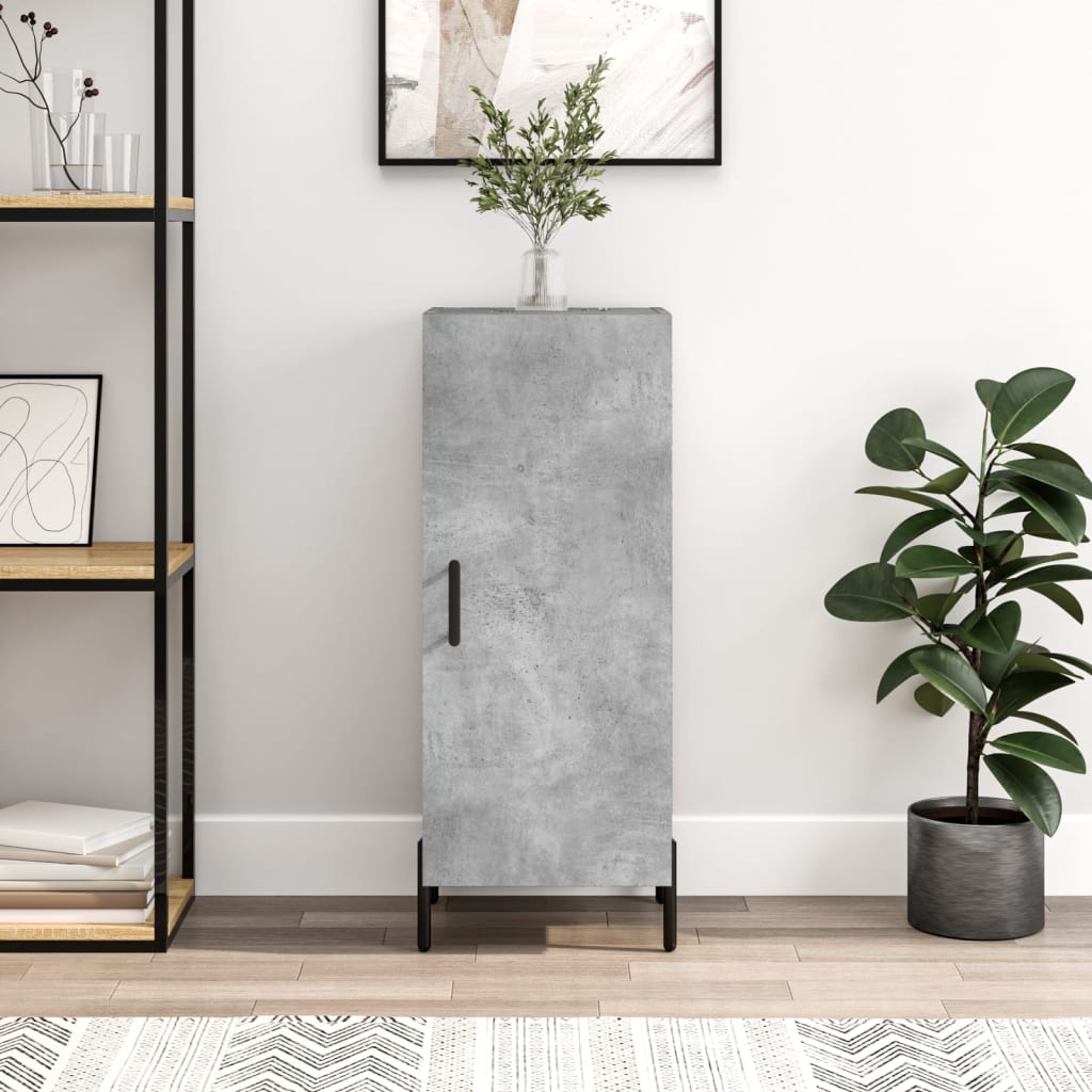 Skjenk betonggrå 34,5x34x90 cm konstruert tre
