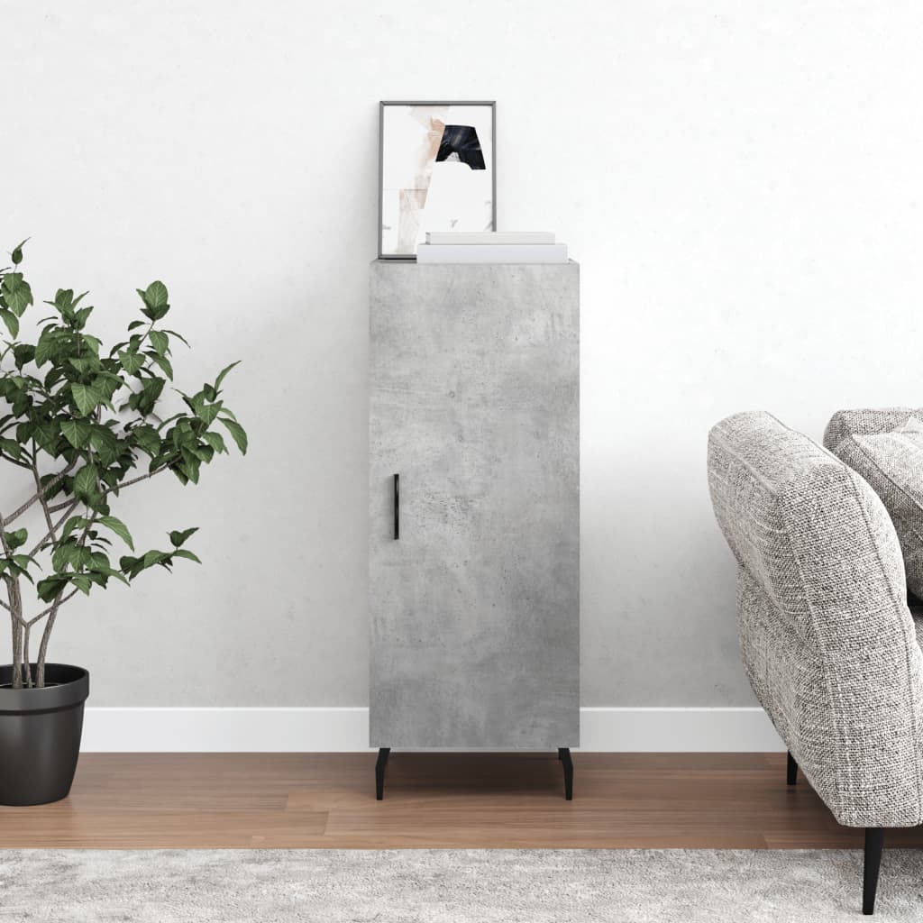 Skjenk betonggrå 34,5x34x90 cm konstruert tre