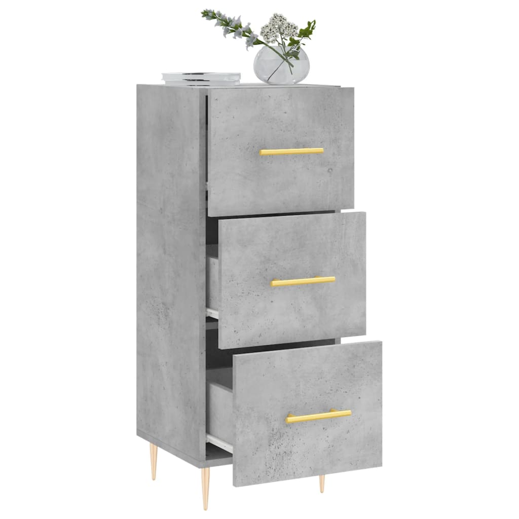 Skjenk betonggrå 34,5x34x90 cm konstruert tre