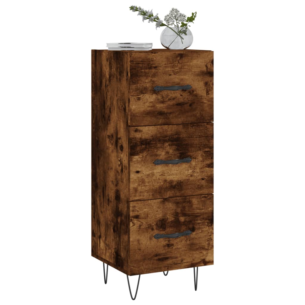 Skjenk røkt eik 34,5x34x90 cm konstruert tre