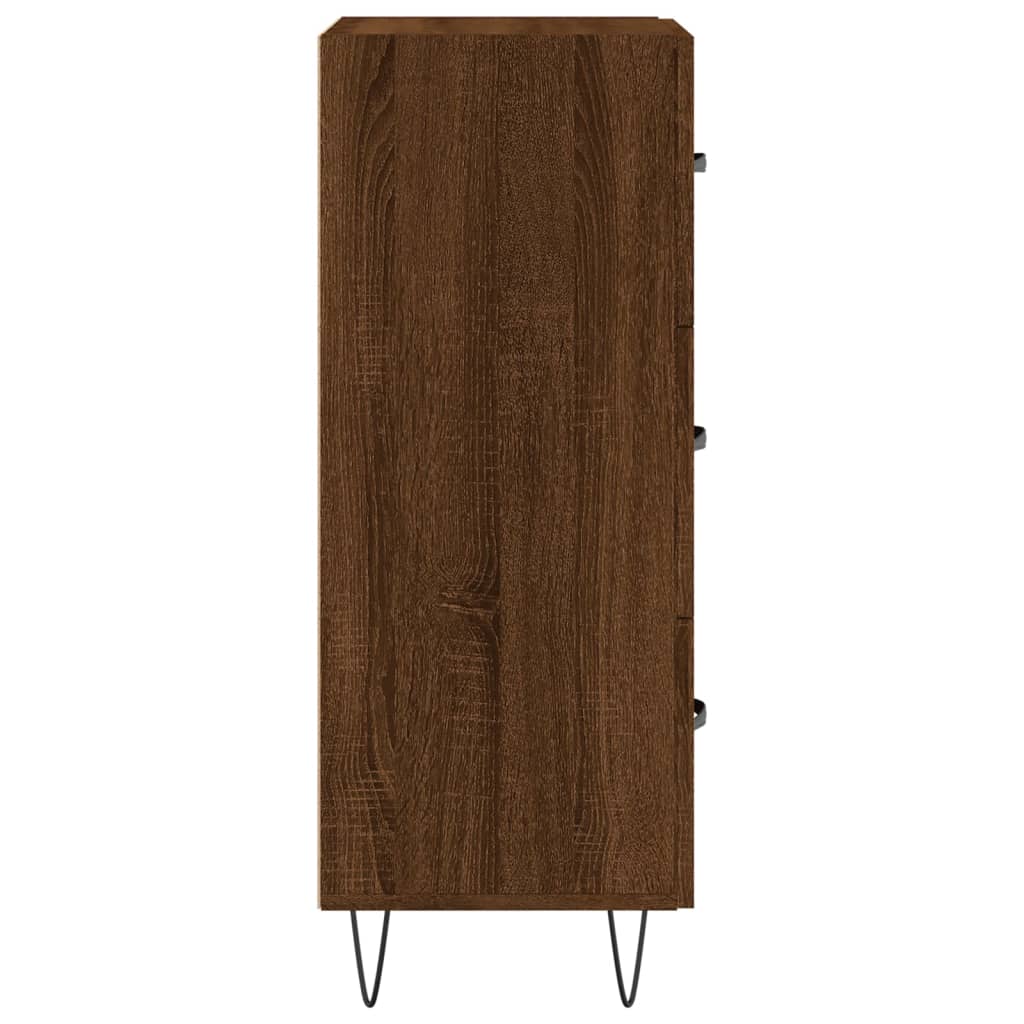 Skjenk brun eik 34,5x34x90 cm konstruert tre