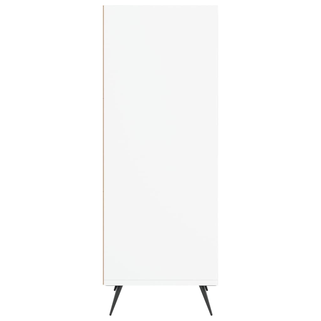 Hylle hvit 34,5x32,5x90 cm konstruert tre