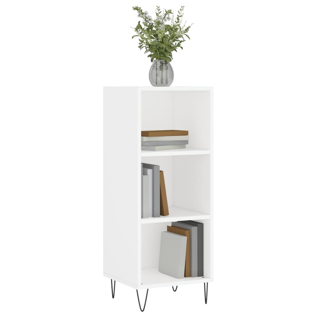 Skjenk hvit 34,5x32,5x90 cm konstruert tre