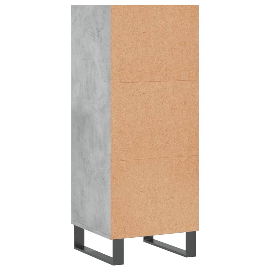 Skjenk betonggrå 34,5x32,5x90 cm konstruert tre