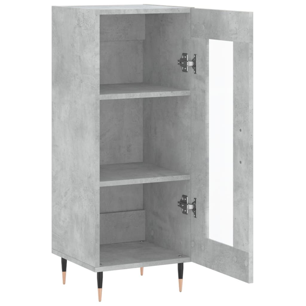 Skjenk betonggrå 34,5x34x90 cm konstruert tre
