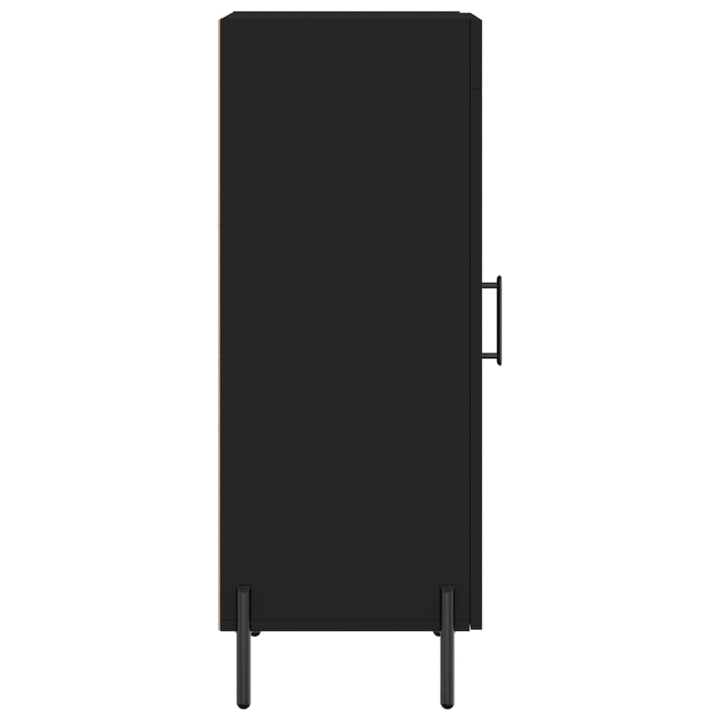 Skjenk svart 34,5x34x90 cm konstruert tre