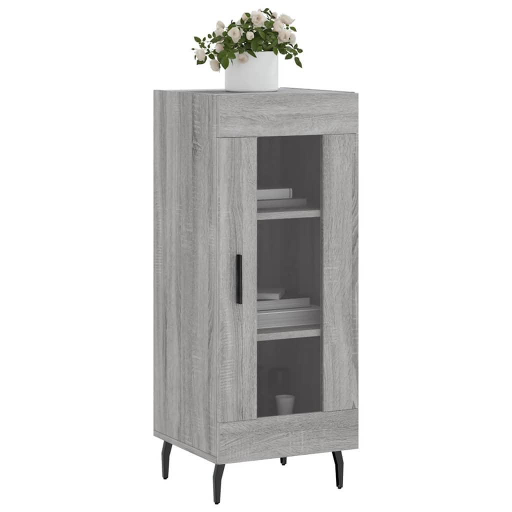 Skjenk grå sonoma 34,5x34x90 cm konstruert tre