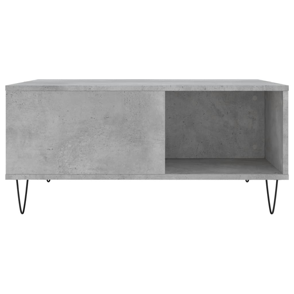 Salongbord betonggrå 80x80x36,5 cm konstruert tre
