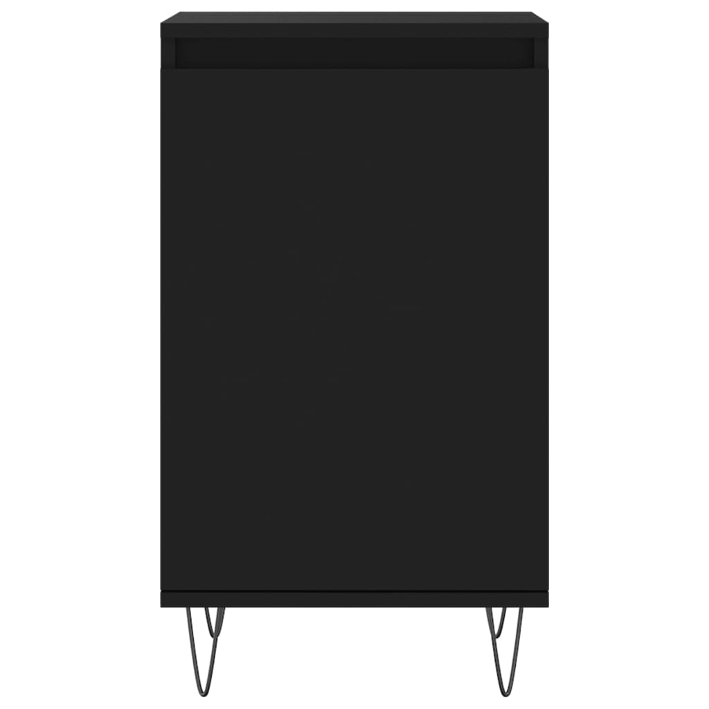 Skjenk 2 stk svart 40x35x70 cm konstruert tre