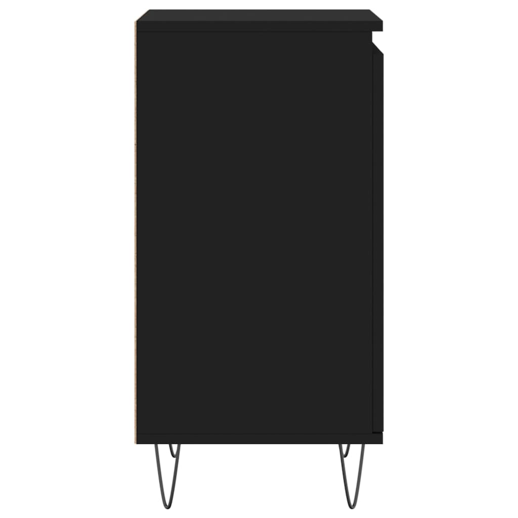 Skjenk 2 stk svart 40x35x70 cm konstruert tre