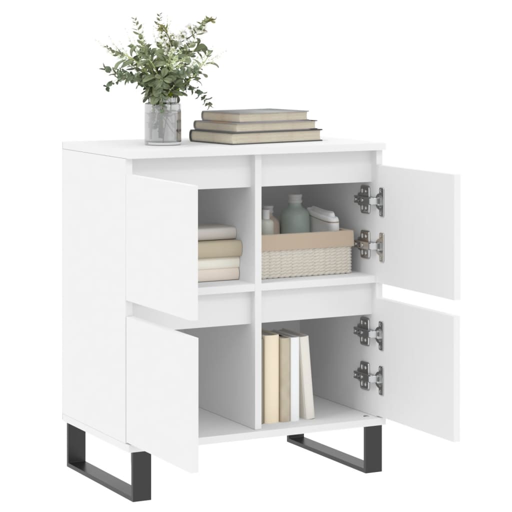 Skjenk hvit 60x35x70 cm konstruert tre