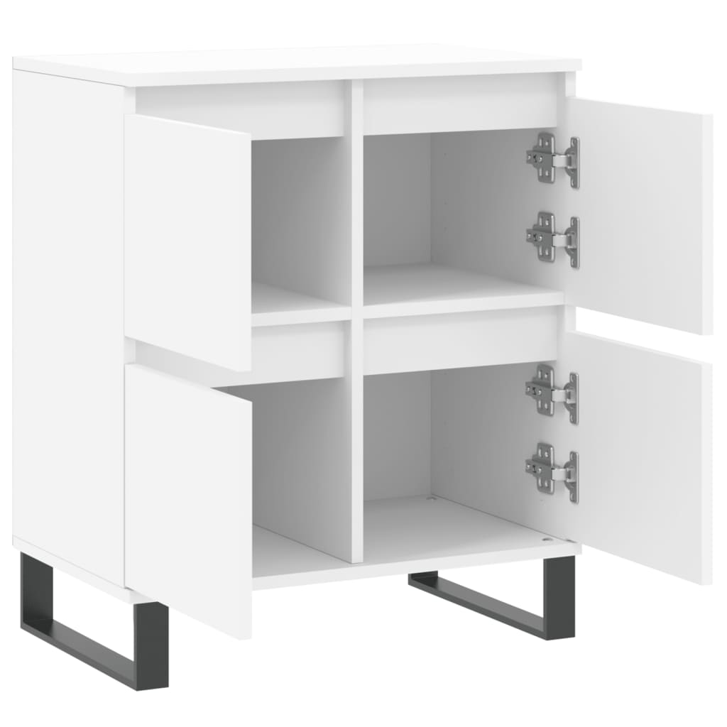 Skjenk hvit 60x35x70 cm konstruert tre