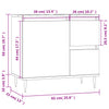 Baderomsskap svart 65x33x60 cm konstruert tre