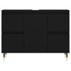 Baderomsskap svart 80x33x60 cm konstruert tre