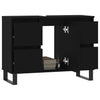 Baderomsskap svart 80x33x60 cm konstruert tre