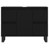 Baderomsskap svart 80x33x60 cm konstruert tre