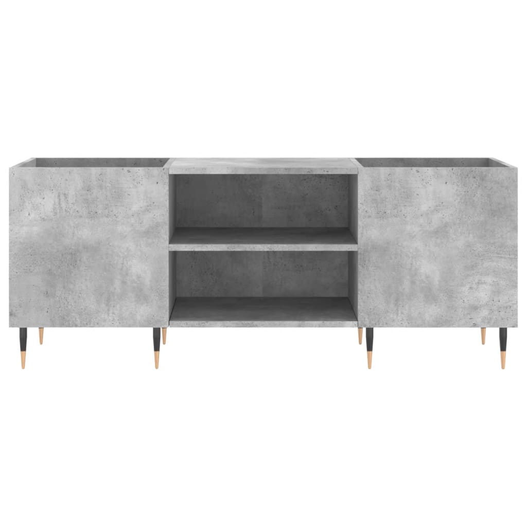 Hifi-benk betonggrå 121x38x48 cm konstruert tre