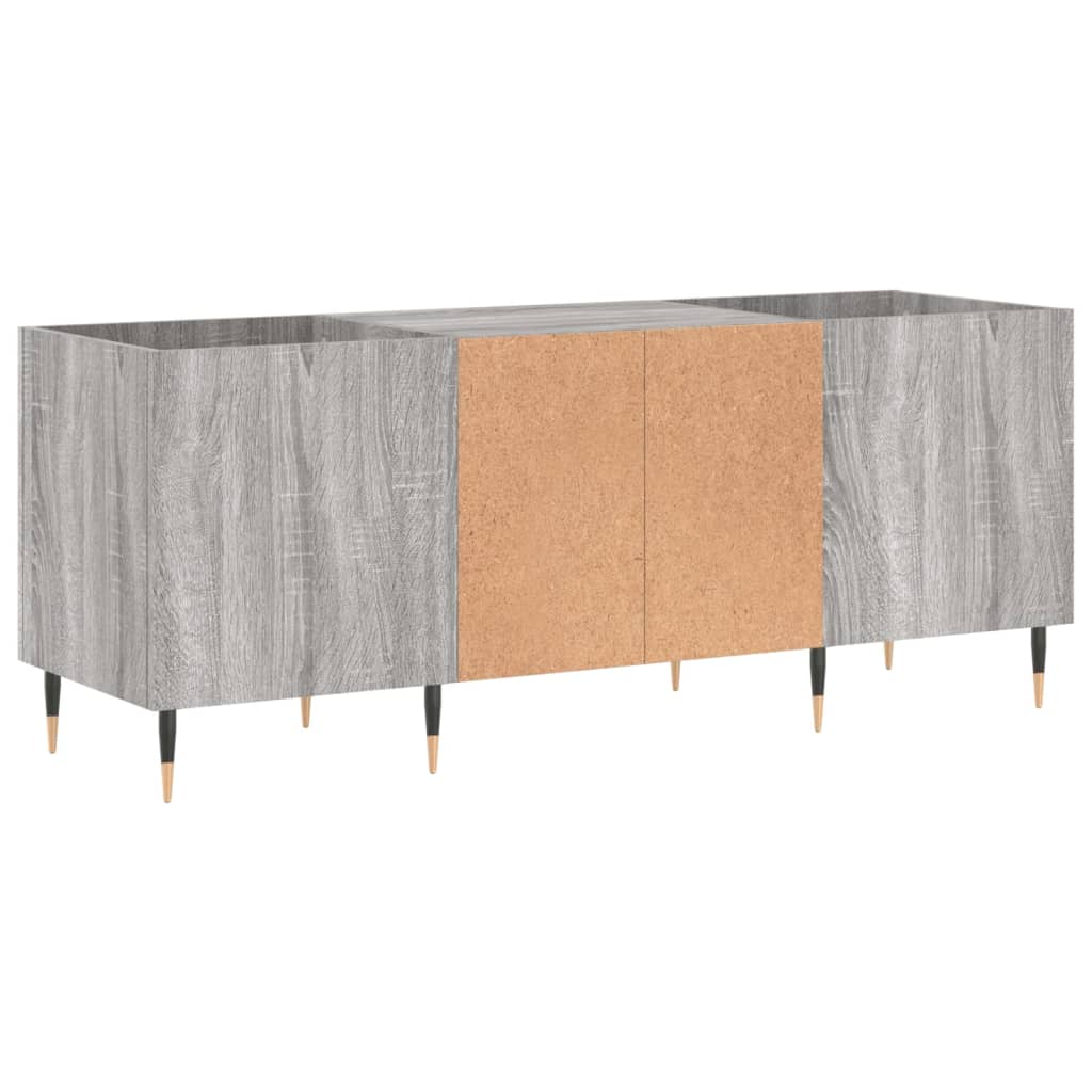 Hifi-benk grå sonoma 121x38x48 cm konstruert tre