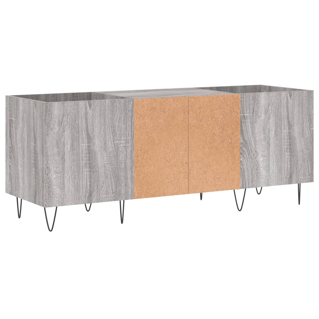Hifi-benk grå sonoma 121x38x48 cm konstruert tre
