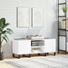 Hifi-benk hvit 121x38x48 cm konstruert tre