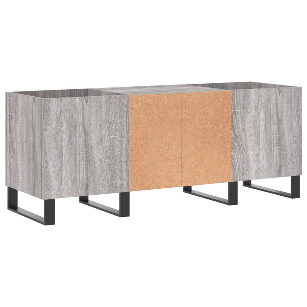 Hifi-benk grå sonoma 121x38x48 cm konstruert tre