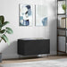 Hifi-benk svart 74,5x38x48 cm konstruert tre