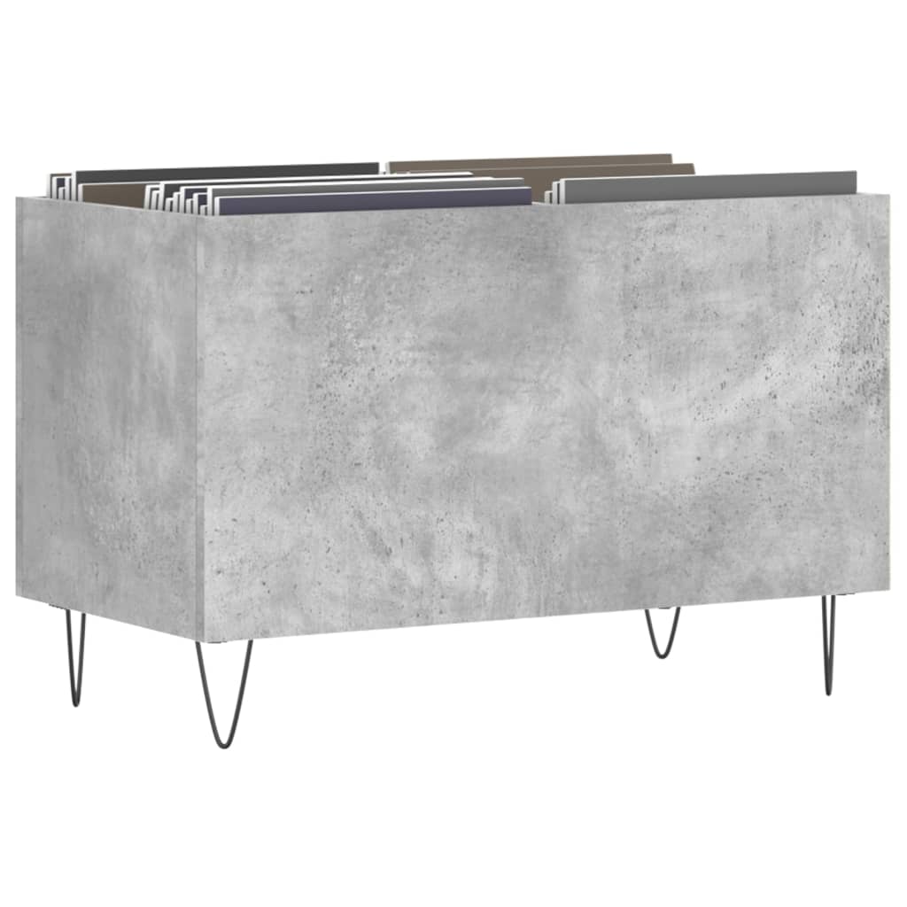 Hifi-benk betonggrå 74,5x38x48 cm konstruert tre