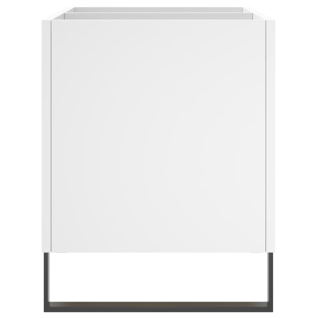 Hifi-benk hvit 74,5x38x48 cm konstruert tre