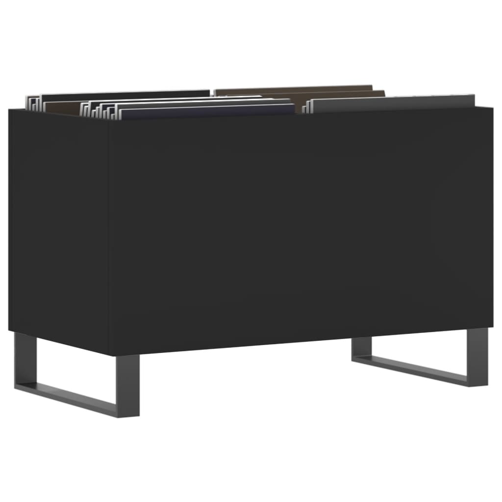 Hifi-benk svart 74,5x38x48 cm konstruert tre