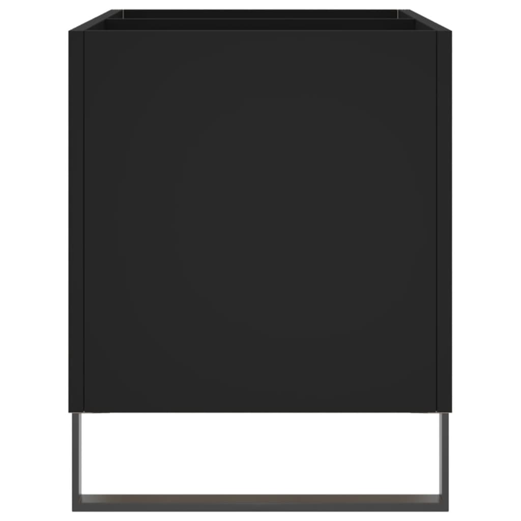 Hifi-benk svart 74,5x38x48 cm konstruert tre